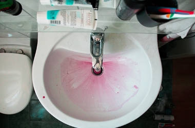 Pink slime in bathroom sink