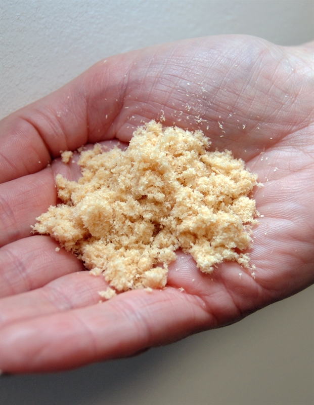 Close up image of dry carpet cleaning powder 